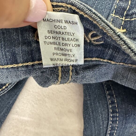 Cache Bootcut Jeans Women’s Blue Denim Stretch Rhinestones Embroidered Sz 2 - Picture 10 of 16